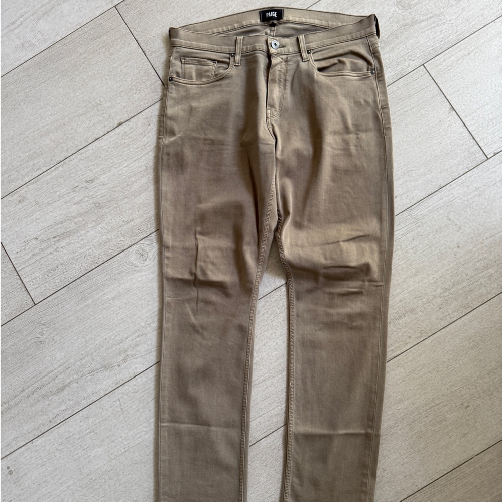 PAIGE Khaki Denim Pants